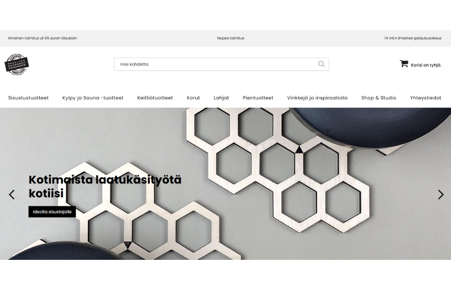 PR Handicrafts, Vilkas verkkokauppa, verkkokaupan ulkoasun uudistaminen