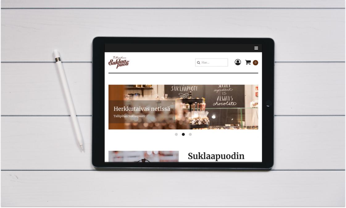 Suklaapuodin verkkokauppa tabletilla