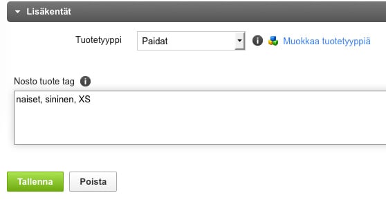 Nosto product tag