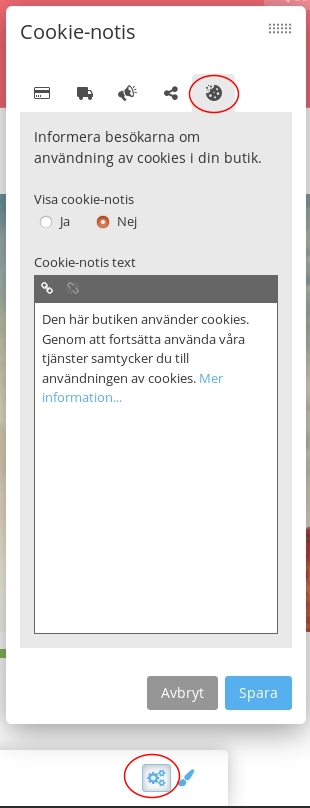 Cookie-message