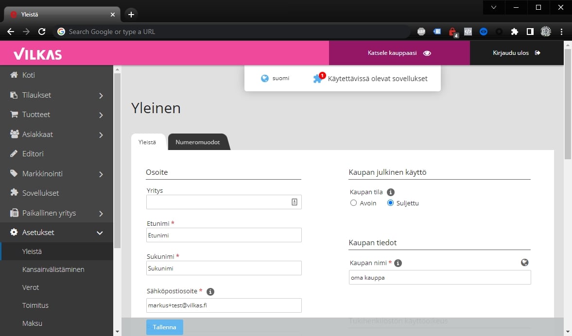 vilkas-verkkokauppa-kaupan-sulkeminen-asiakkailta