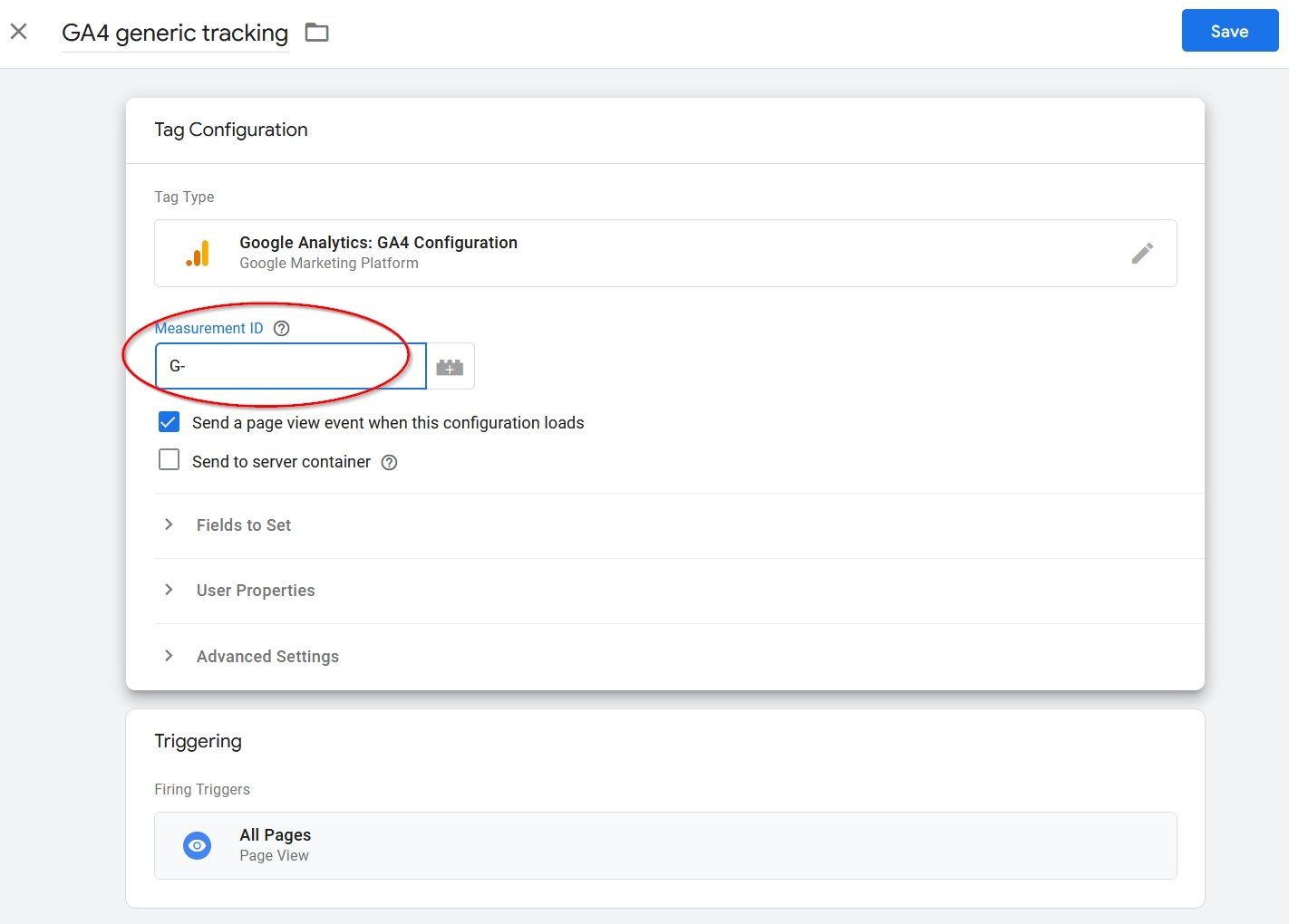 ga4 suite generic tracking tag