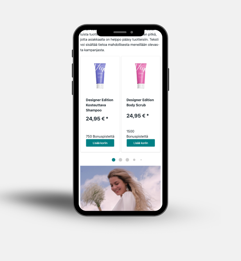 kanta-asiakasohjelma mockup kännykkä